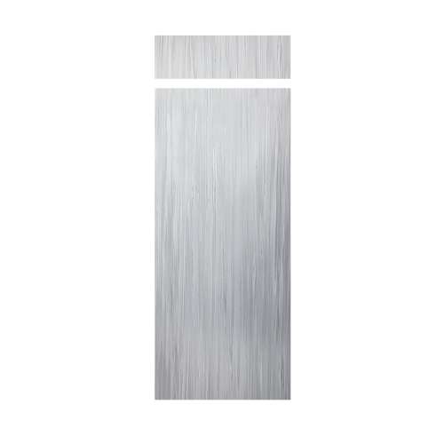 Luxura 36-in x 84+12-in Glue to Wall Transition Wall Panel, Iceberg Grey