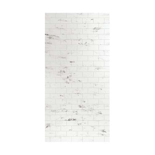Monterey 48-in x 96-in Glue to Wall Wall Panel, Carrara/Tile