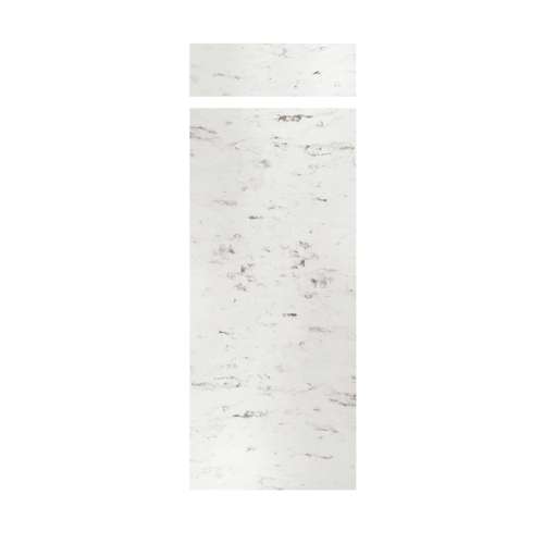 Monterey 36-in x 84+12-in Glue to Wall Transition Wall Panel, Carrara/Velvet