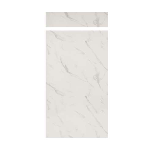Silhouette 48-in x 84+12-in Glue to Wall Transition Wall Panel, Pearl Stone