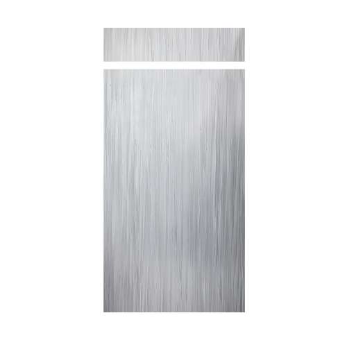 Luxura 48-in x 84+12-in Glue to Wall Transition Wall Panel, Iceberg Grey