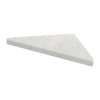 9-in x 9-in Solid Surface Corner Shelf with Stainless Steel Dowel Pins, Palladium White