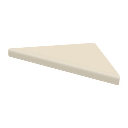 Samuel Mueller 9-in x 9-in Solid Surface Corner Shelf with Stainless Steel Dowel Pins, Biscuit