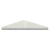 Samuel Müeller SMCS99SS-180 9-in x 9-in x 1-in Solid Surface Corner Shelf/Footrest With Stainless Steel Dowel Pins, Palladium White