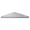 Samuel Müeller SMCS99SS-186 9-in x 9-in x 1-in Solid Surface Corner Shelf/Footrest With Stainless Steel Dowel Pins, Iceberg Grey