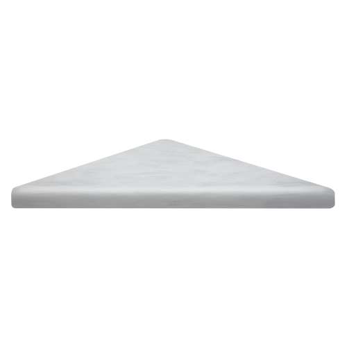 Samuel Müeller SMCS99SS-190 9-in x 9-in x 1-in Solid Surface Corner Shelf/Footrest With Stainless Steel Dowel Pins, Bellagio