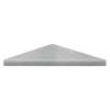 Samuel Müeller SMCS99SS-185 9-in x 9-in x 1-in Solid Surface Corner Shelf/Footrest With Stainless Steel Dowel Pins, Creme Brulee
