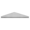 Samuel Müeller SMCS99SS-27 9-in x 9-in x 1-in Solid Surface Corner Shelf/Footrest With Stainless Steel Dowel Pins, Grey Stone