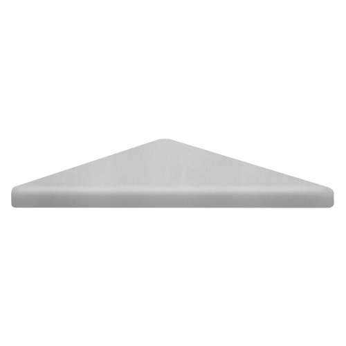 SMCS99SS-27 9-in x 9-in x 1-in Solid Surface Corner Shelf/Footrest With Stainless Steel Dowel Pins, Grey Stone