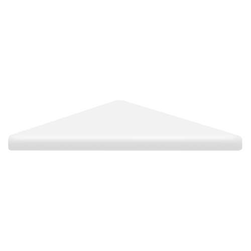 SMCS99SS-01 9-in x 9-in x 1-in Solid Surface Corner Shelf/Footrest With Stainless Steel Dowel Pins, White