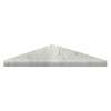 Samuel Müeller SMCS99SS-47 9-in x 9-in x 1-in Solid Surface Corner Shelf/Footrest With Stainless Steel Dowel Pins, Carrara