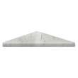 9-in x 9-in Solid Surface Corner Shelf with Stainless Steel Dowel Pins, Carrara