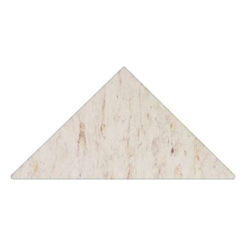 Samuel Müeller SMCS99SS-50 9-in x 9-in x 1-in Solid Surface Corner Shelf/Footrest With Stainless Steel Dowel Pins, Moonstone