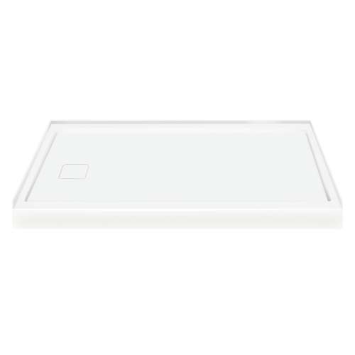 60-in x 32-in Low Threshold Left Hand Concealed Drain Tub Replacement Shower Base, White