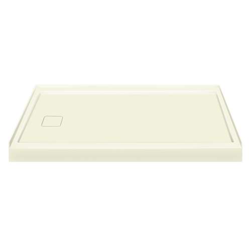 Samuel Mueller 60-in x 32-in Low Threshold Left Hand Concealed Drain Tub Replacement Shower Base, Cameo