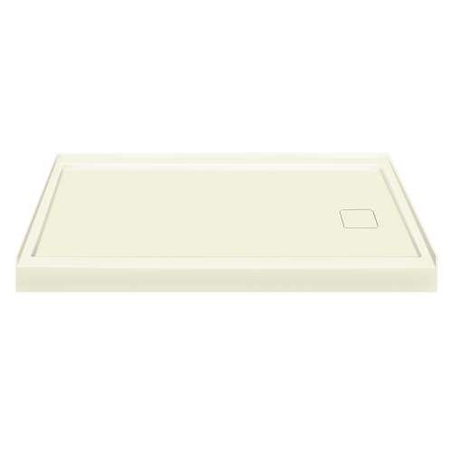 Samuel Mueller 60-in x 32-in Low Threshold Right Hand Concealed Drain Tub Replacement Shower Base, Cameo