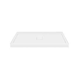 SMFLU4834C-31 48-in x 34-in Linear Ultra Low Threshold Shower Base With Concealed Center Drain, White