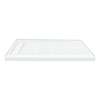 48-in x 32-in Single Threshold Left Hand Linear Concealed Drain Shower Base, White