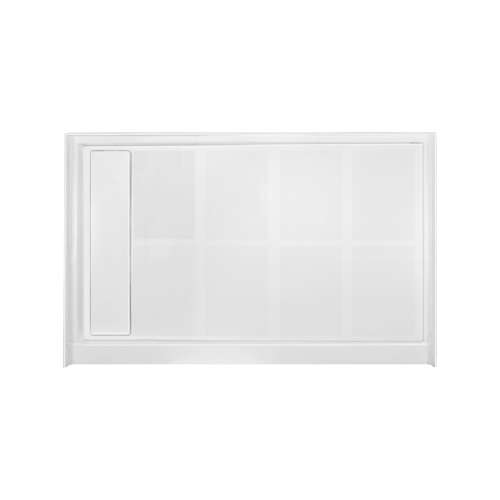 SMFL4832L-31 48-in x 32-in Linear Single Threshold Shower Base With Concealed Left Hand Drain, White