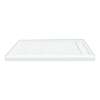 48-in x 32-in Single Threshold Right Hand Linear Concealed Drain Shower Base, White