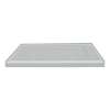 48-in x 32-in Single Threshold Right Hand Linear Concealed Drain Shower Base, Grey