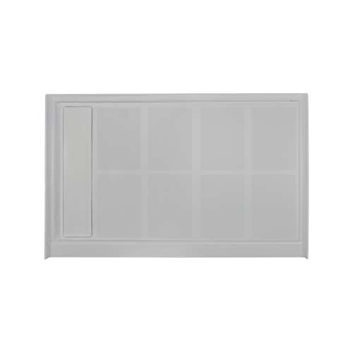 Samuel Müeller SMFL4836L-39 48-in x 36-in Linear Single Threshold Shower Base With Concealed Left Hand Drain, Grey