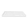 60-in x 30-in Single Threshold Left Hand Linear Concealed Drain Shower Base, White