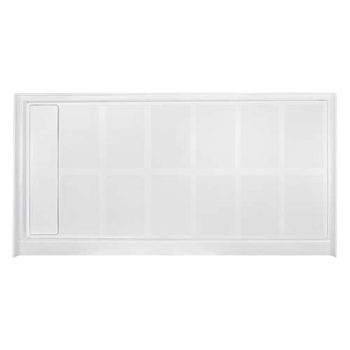 Samuel Müeller SMFL6036L-31 60-in x 36-in Linear Single Threshold Shower Base With Concealed Left Hand Drain, White