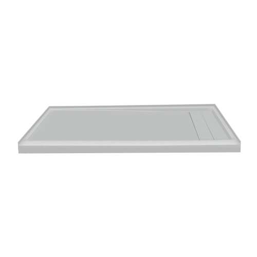 Samuel Mueller 60-in x 30-in Ultra Low Threshold Right Hand Concealed Drain Shower Base, Grey