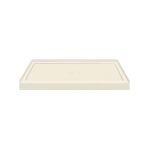48-in x 34-in Low Threshold Center Drain Shower Base, Cameo