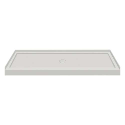 60-in x 36-in Low Threshold Center Drain Shower Base, Concrete