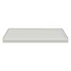 Samuel Mueller SMFSL6032R-87 60-In X 32-In Cast Solid Surface Low Profile Shower Base With Linear Concealed Right Hand Drain, Concrete