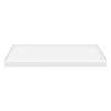 Samuel Mueller SMFSL6036R-01 60-In X 36-In Cast Solid Surface Low Profile Shower Base With Linear Concealed Right Hand Drain, White