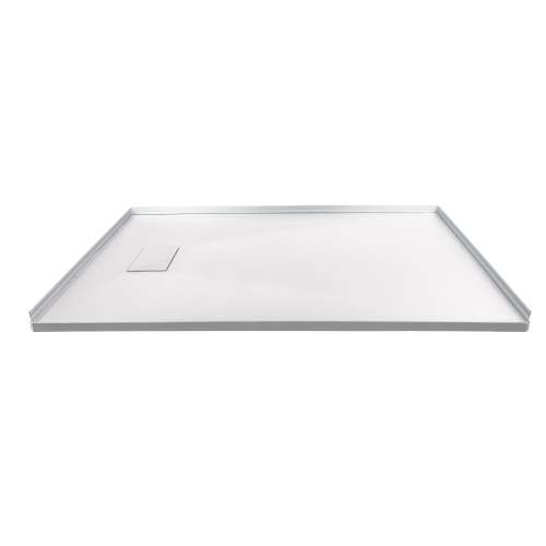 Samuel Mueller SMFZS6032-31 Trimslate 60-In X 32-In Zero Threshold Shower Base With End Drain, White
