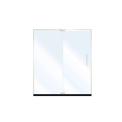 SMIPD607610C-BS Innova 60-in x 76-in Pivot Shower Door With 3/8-in Clear Glass And Without Handles, Brushed Stainless