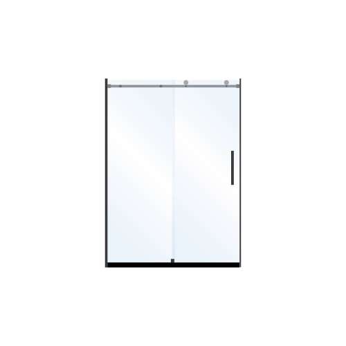 Miles 48-in x 76-in Barn-Style Shower Door with 10mm Clear Glass, Matte Black