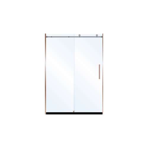 Miles 48-in x 76-in Barn-Style Shower Door with 10mm Low Iron Glass, Champagne Bronze