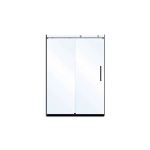 Miles 48-in x 76-in Barn-Style Shower Door with 8mm Clear Glass, Matte Black