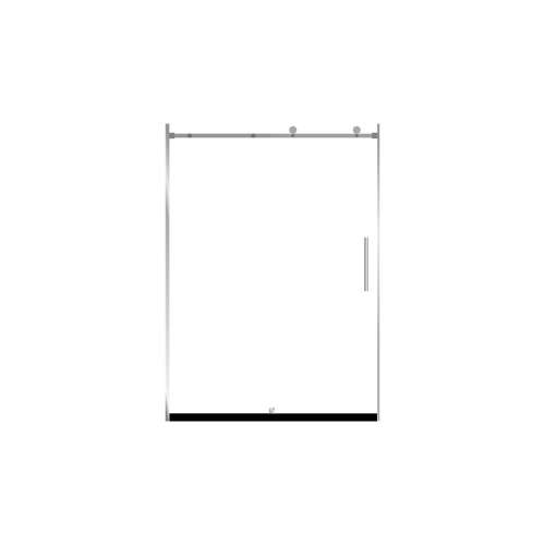 Miles 48-in x 76-in Barn-Style Shower Door with 8mm Frosted Glass, Chrome