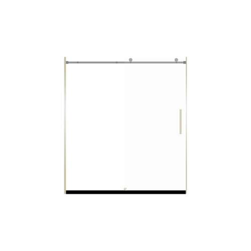 Samuel Mueller Miles 60-in x 76-in Barn-Style Shower Door with 8mm Frosted Glass, Brushed Nickel