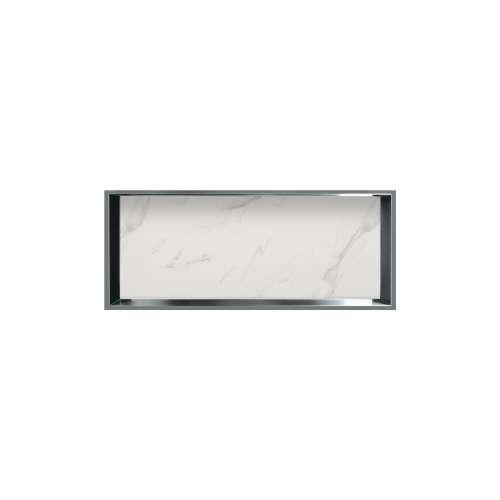 34.5-in Recessed Horizontal Storage Pod Rear Lined in Pearl Stone