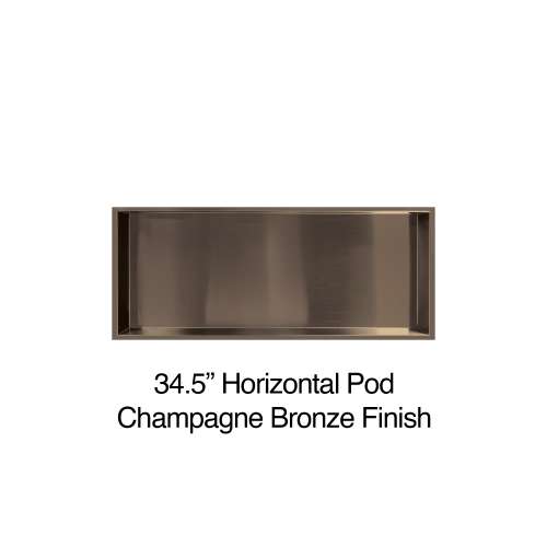 34.5-in Recessed Horizontal Storage Pod, Champagne Bronze