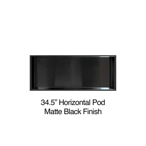 Samuel Mueller 34.5-in Recessed Horizontal Storage Pod, Matte Black