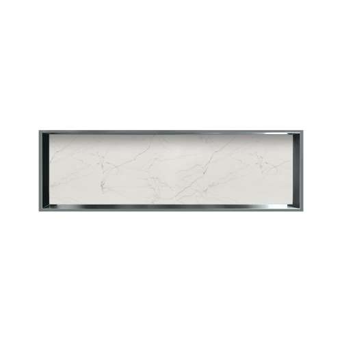 46.5-in Recessed Horizontal Storage Pod Rear Lined in Palladium White