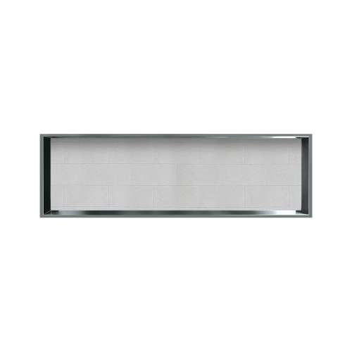 Samuel Mueller 46.5-in Recessed Horizontal Storage Pod Rear Lined in Tiled Grey Stone