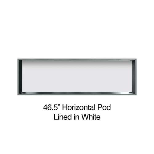 46.5-in Recessed Horizontal Storage Pod Rear Lined in White