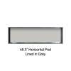 46.5-in Recessed Horizontal Storage Pod Rear Lined in Grey