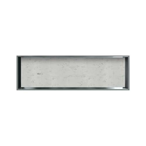46.5-in Recessed Horizontal Storage Pod Rear Lined in Tiled Carrara