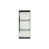 34.5-in Recessed Vertical Storage Pod Rear Lined in Pearl Stone