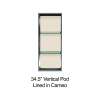 34.5-in Recessed Vertical Storage Pod Rear Lined in Linen